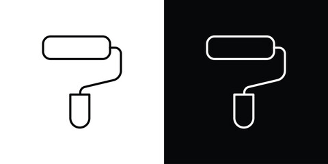 Paint roller icon logo template designs.