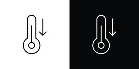 Low Temperature icon logo template designs.