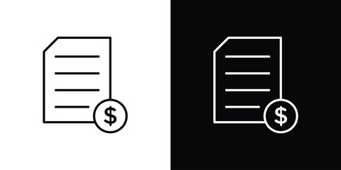 File invoice icon logo template designs.