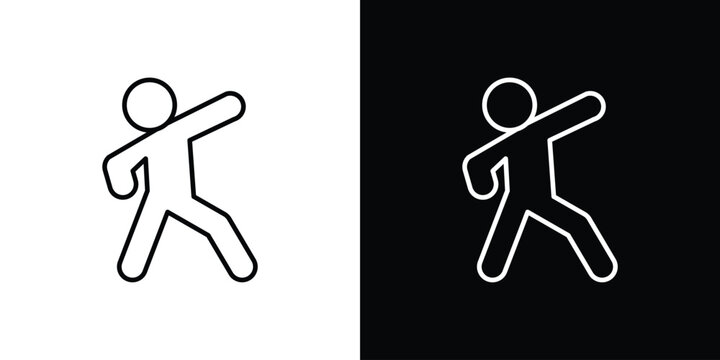 Fitness exercise icon logo template designs.