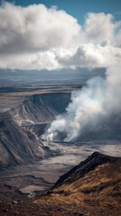 Volcanic activity captured in a majestic landscape