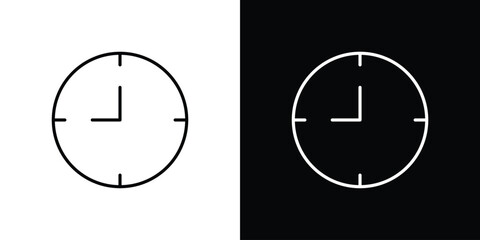 Clock nine icon logo template designs.