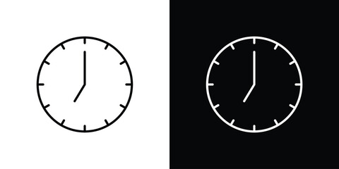 Clock seven icon logo template designs.