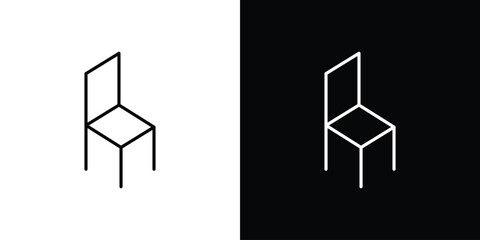 Chair icon logo template designs.