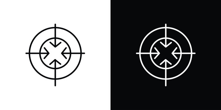 Bullseye pointer icon logo template designs.