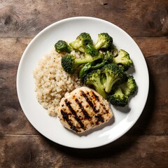 grilled pork chop with vegetables