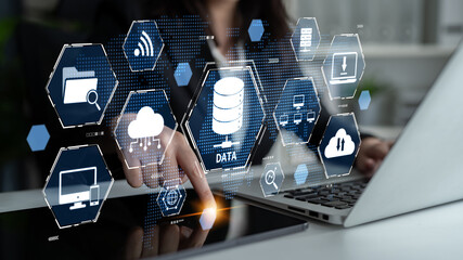 Cloud computing, cloud strategy, and cloud technology transforming digital infrastructure with scalable services, secure data storage, and cloud-based digital business solutions. Spline