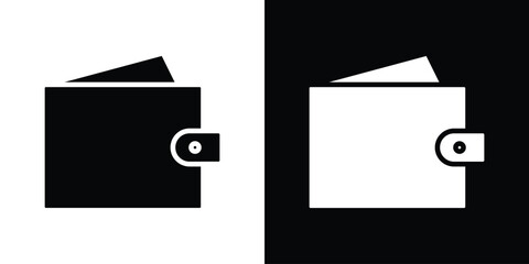 Wallet icon line style. Graphic design element vectors