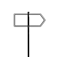 Obraz premium Directional sign pointing to the right for navigation and guidance on the road ahead for drivers