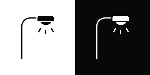 Street light icon line style. Graphic design element vectors