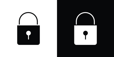 Lock icon line style. Graphic design element vectors