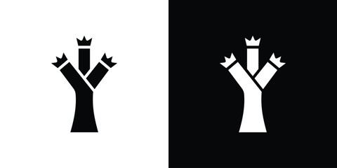 Joshua tree icon line style. Graphic design element vectors