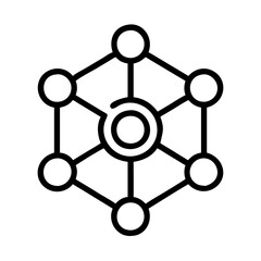 Geometric shape vector design, abstract network connection, science and technology icon design elements