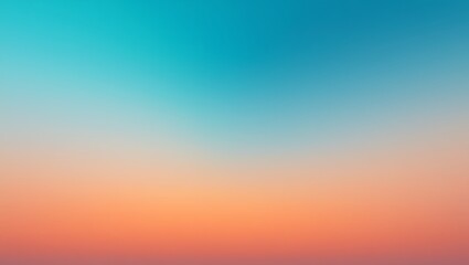 Obraz premium Seamless gradient background with transitioning colors from vibrant turquoise to soft orange and pink tones