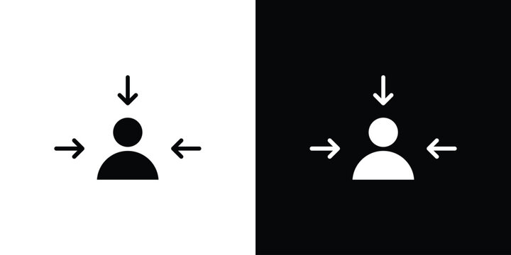 Centric consumer icon line style. Graphic design element vectors