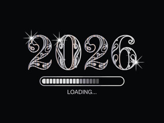 Elegant Diamond New Year 2026 Loading Graphic Design