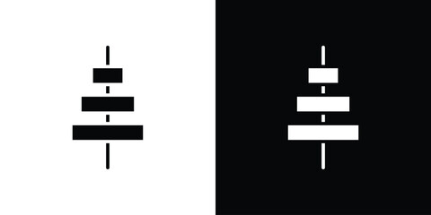 Align center icon line style. Graphic design element vectors