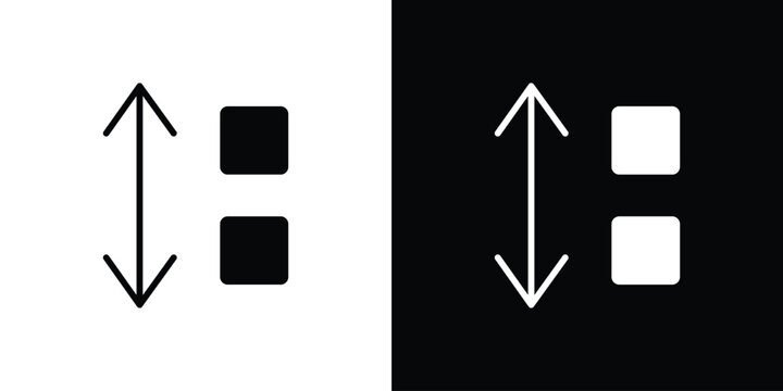 Apps sort icon line style. Graphic design element vectors