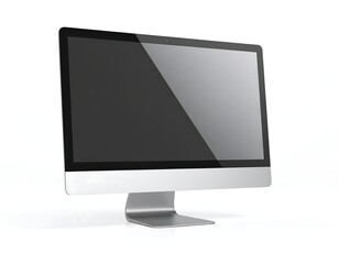 Modern silver desktop computer monitor