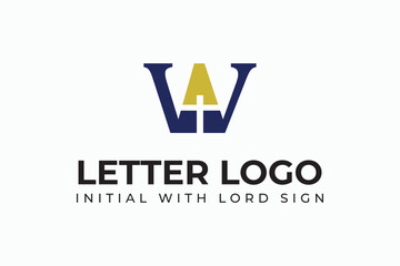W Letter Logo with a Lord Sign- Used with initials name to start with this symbols also .
