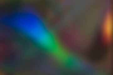 Abstract gradient background. Blurred diffuse glare, iridescent background with shimmering reflections, holographic glow, prismatic light effects.