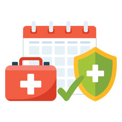 Obraz premium Health insurance plan and medical appointment scheduling concept