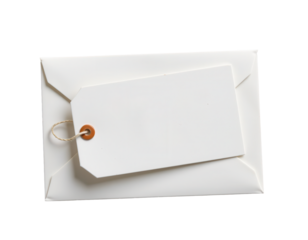 Blank Envelope with Tag on a Transparent background for Creative Use