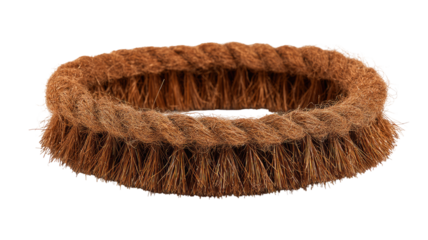 Round coconut fiber brush cleaning studio backdrop