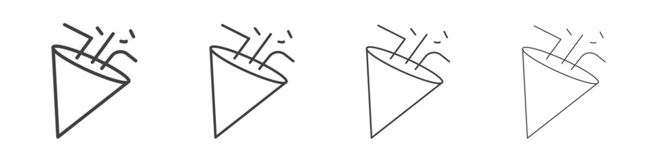 Confetti icon illustration symbol. thin line symbol on white background - editable stroke vector