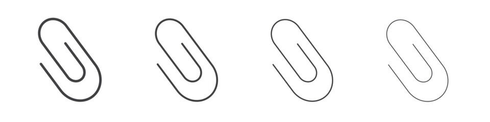 Clip icon illustration symbol. thin line symbol on white background - editable stroke vector