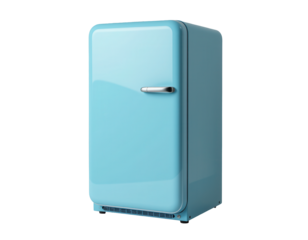 Vintage Style Blue Refrigerator with Classic Retro Design