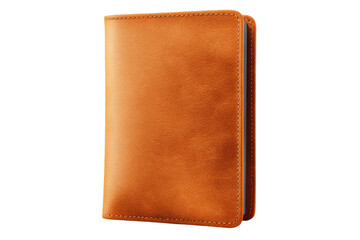 Tan leather notebook cover, closed