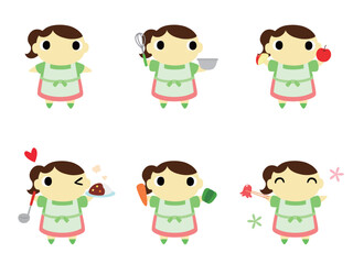 主婦のアイコンセット　料理