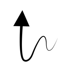 Black curved graph with arrow png file type for your apps, website, web, UI, logo, designs