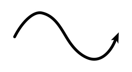 Black curved graph with arrow png file type for your apps, website, web, UI, logo, designs