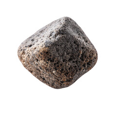 Obraz premium A perfect square-shaped rock, mottled dark and light gray-brown. Rough texture
