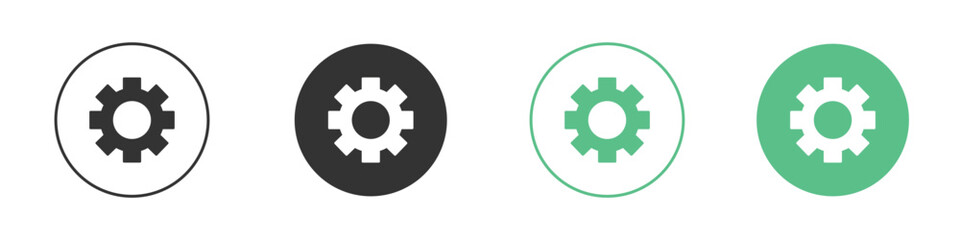 Settings icons collection in flat style. icon vector design