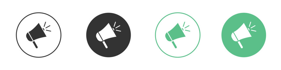 Megaphone icons collection in flat style. icon vector design