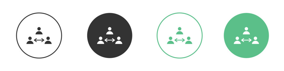 Mediator icons collection in flat style. icon vector design