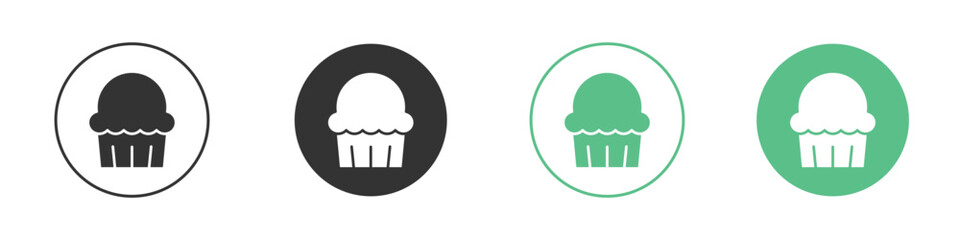 Cupcake icons collection in flat style. icon vector design