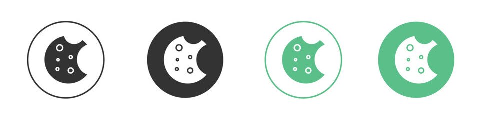 Cookie icons collection in flat style. icon vector design