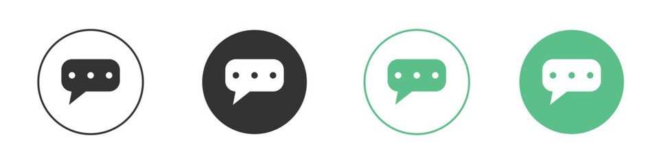 Comment icons collection in flat style. icon vector design