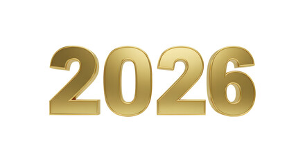 Bright golden 2026 numbers: Celebrate the New Year with premium 3D designs, perfect for elegant banners, party invitations, and future-themed projects. A symbol of growth and prosperity