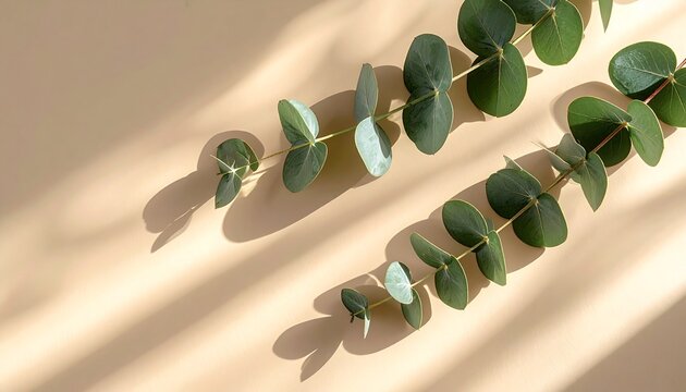 Minimal Botanical Eucalyptus Branch