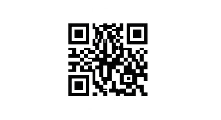 A black and white qr code with three square markers and a pattern of black and white squares inside created with generative ai