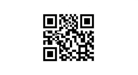 A qr code with black squares and patterns isolated on a white background for scanning and information access created with generative ai