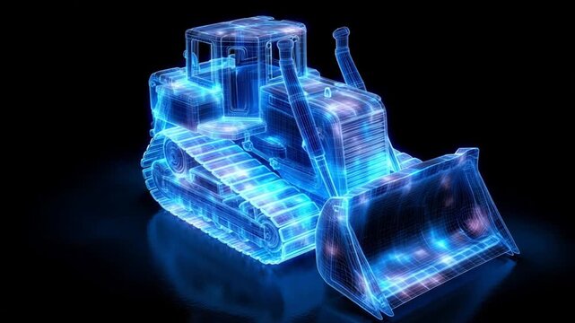Abstract excavator outline