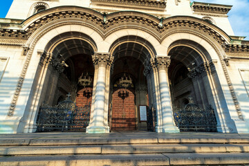 Obraz premium Entrance of Alexander Nevsky Cathedral Sofia Bulgaria