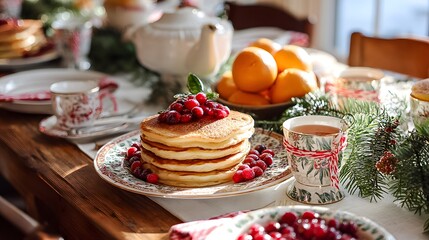 Cozy Morning Table with Seasonal Treats