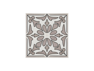 Single floor tile with ceramic texture and beveled edges, centered on white background.